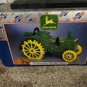 John Deere Green and Yellow Collectible Toy Tractor